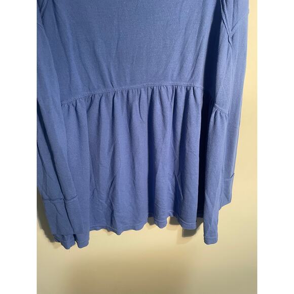 Free People Forever Your Girl Slouchy Top in Blue Size Medium - Picture 7 of 9